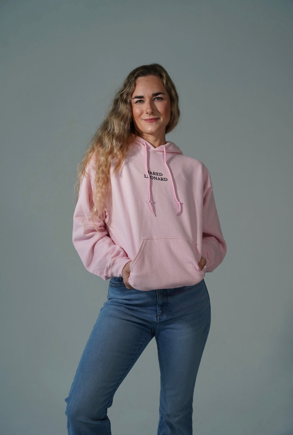 JARED LEONARD HOODIE BLACK TEXT