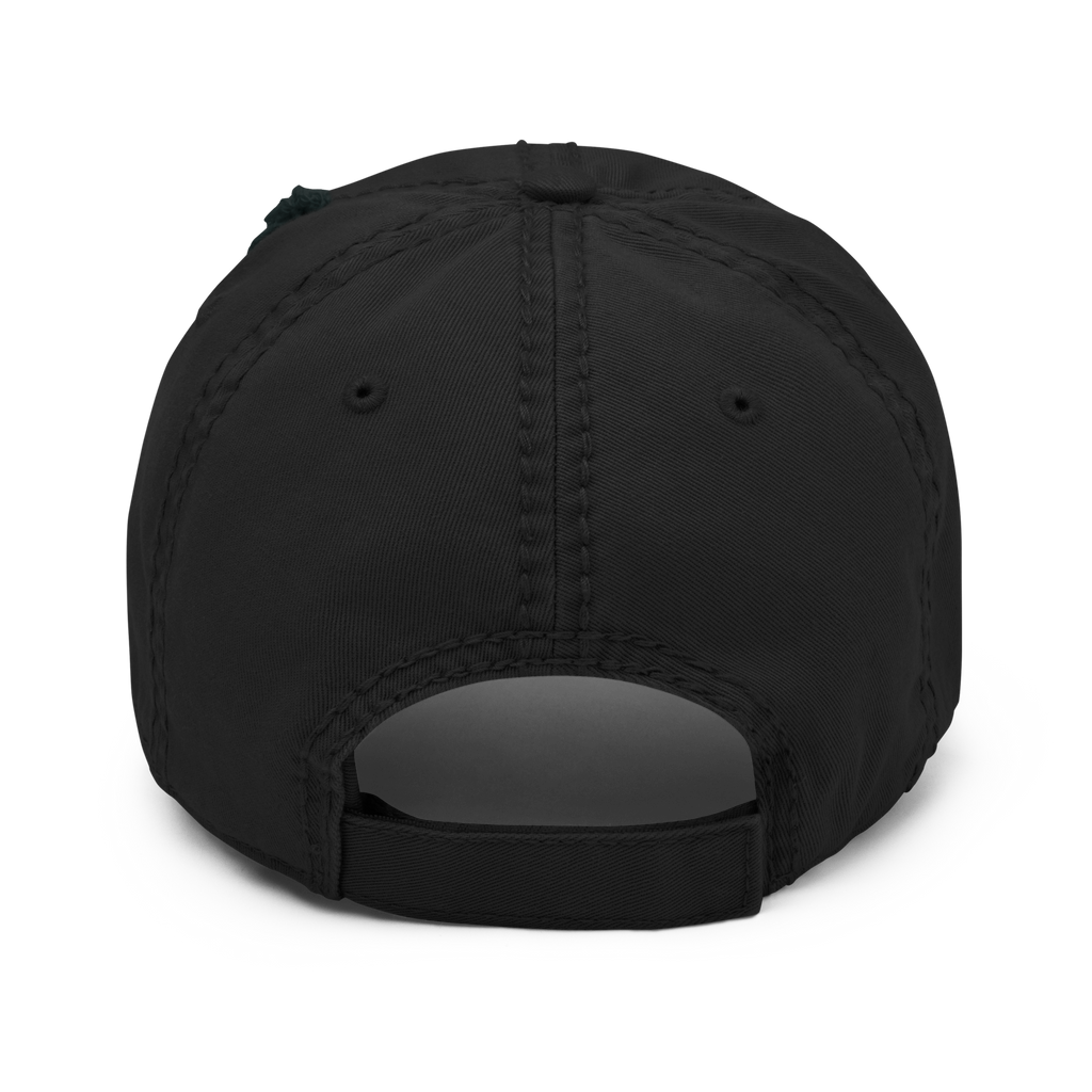 THE FLAMING SEA DISTRESSED HAT RED TEXT