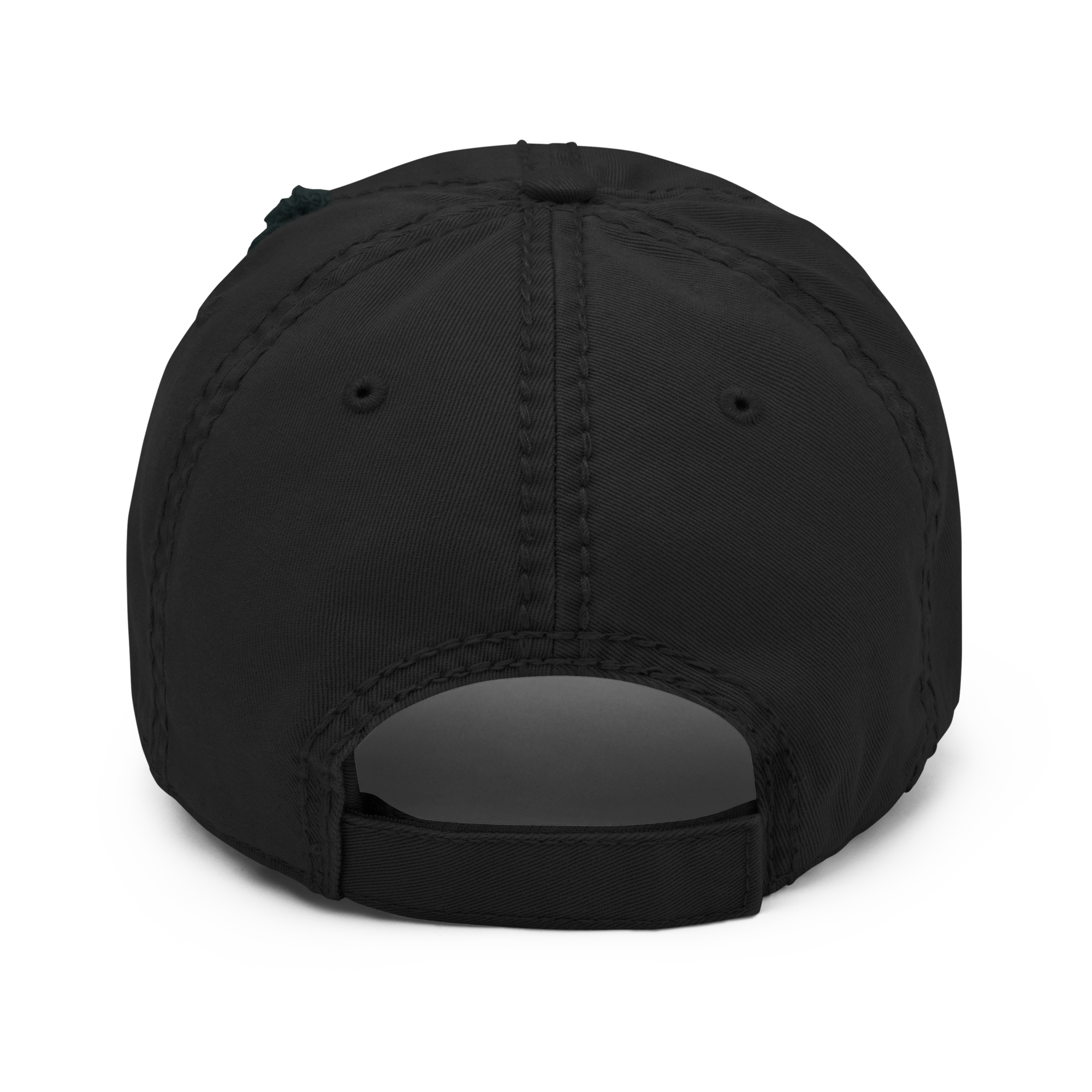 THE FLAMING SEA DISTRESSED HAT WHITE TEXT