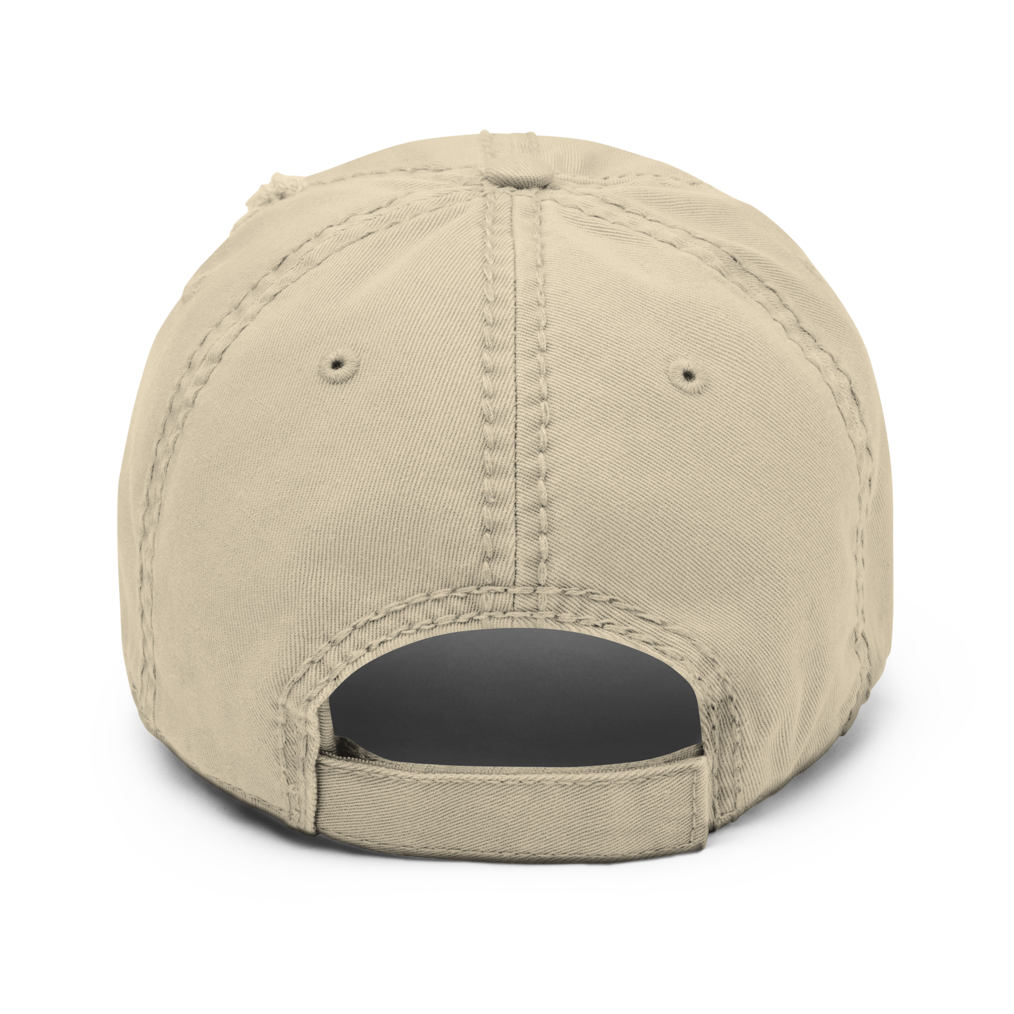 THE FLAMING SEA DISTRESSED HAT BLACK TEXT