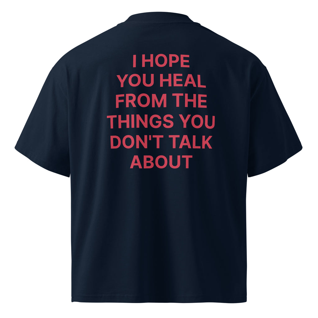 JARED LEONARD OVERSIZED T RED TEXT