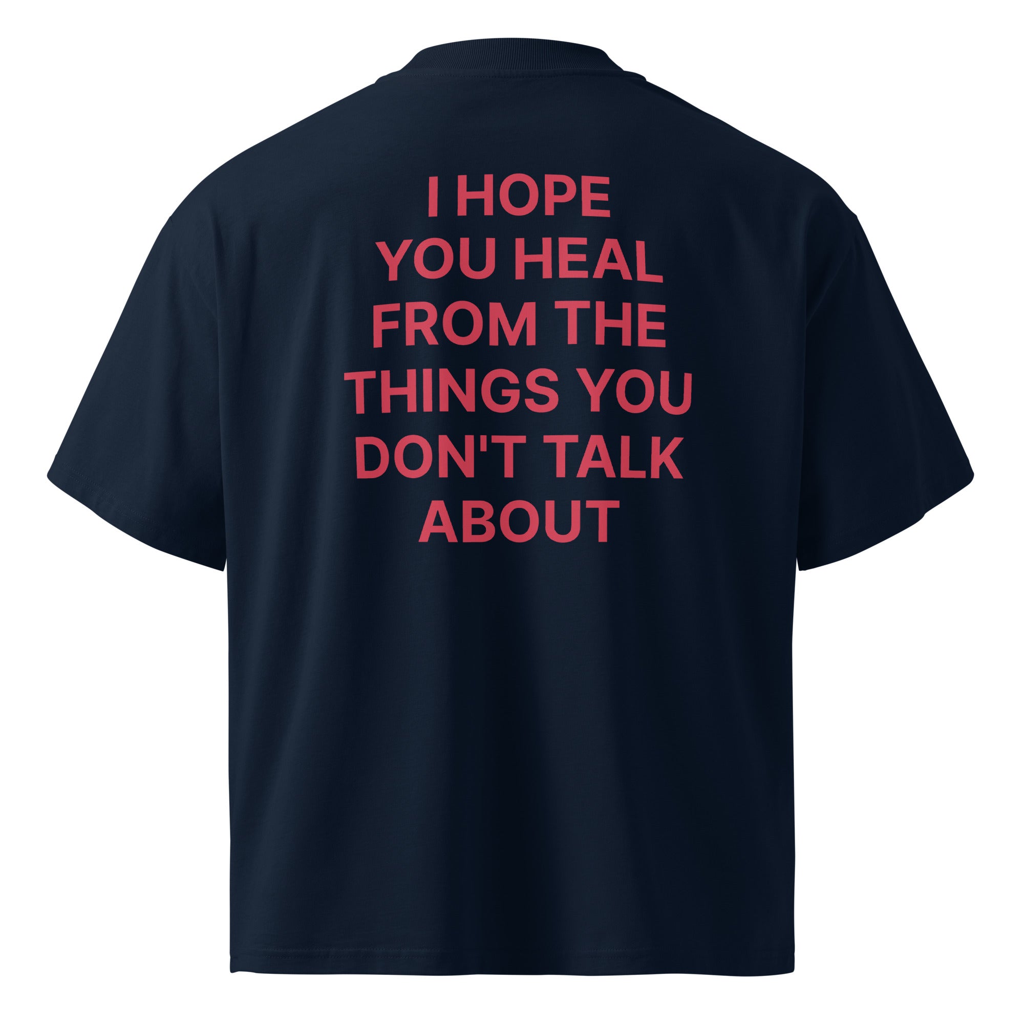 JARED LEONARD OVERSIZED T RED TEXT