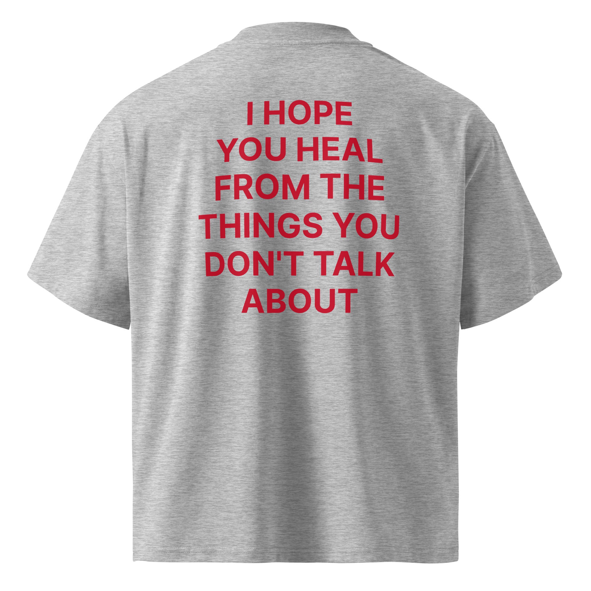 JARED LEONARD OVERSIZED T RED TEXT