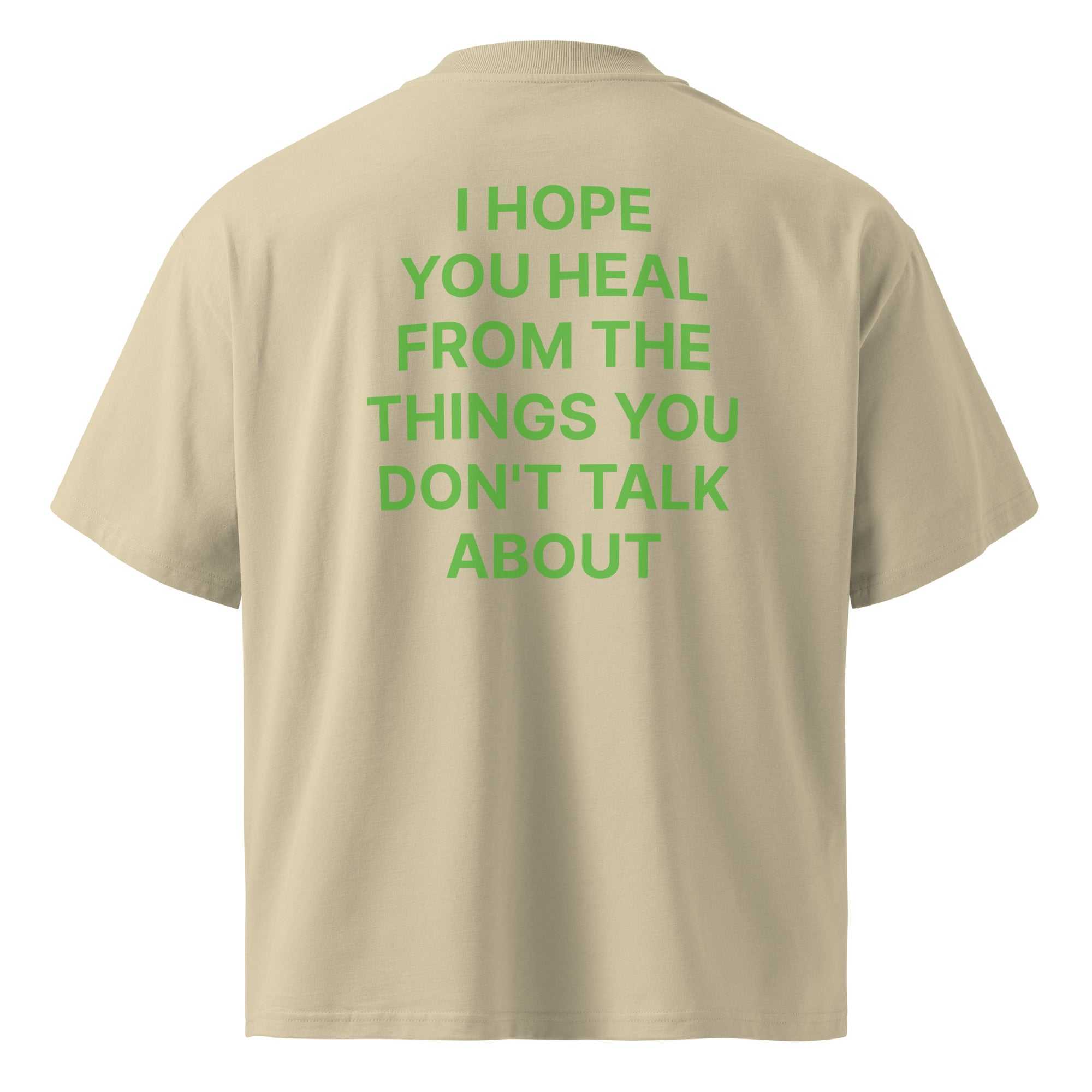 JARED LEONARD OVERSIZED T GREEN TEXT