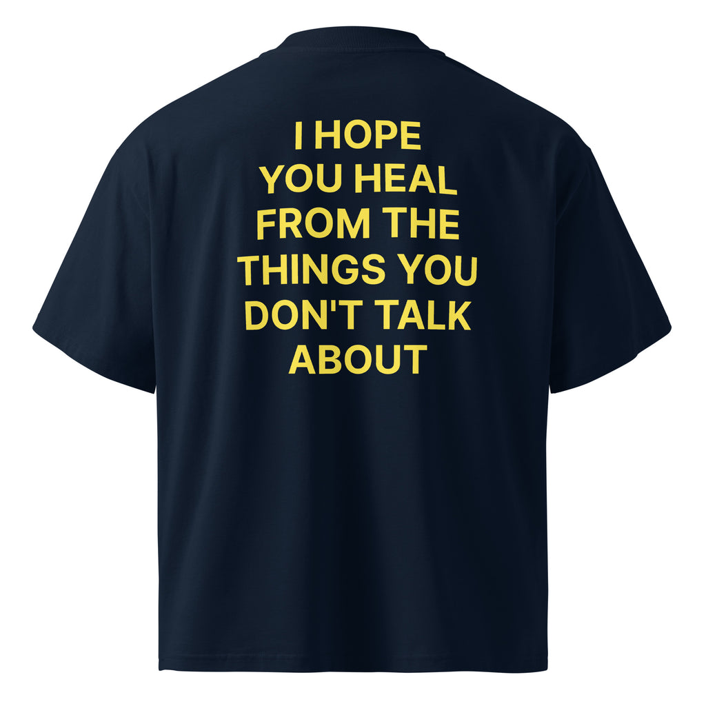 JARED LEONARD OVERSIZED T YELLOW TEXT