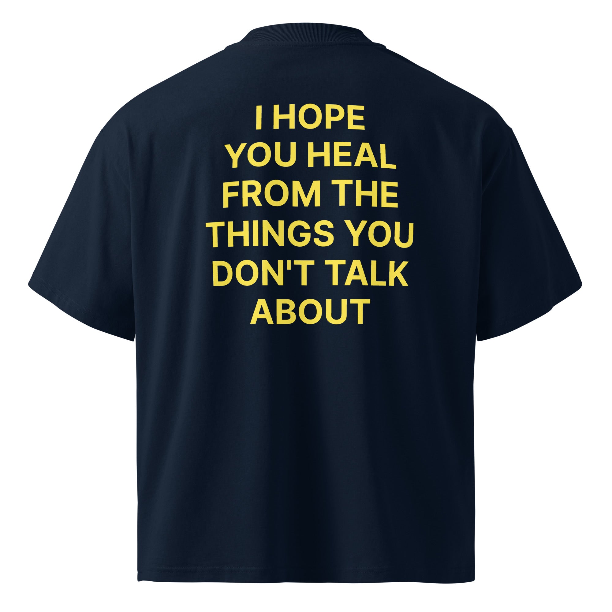 JARED LEONARD OVERSIZED T YELLOW TEXT